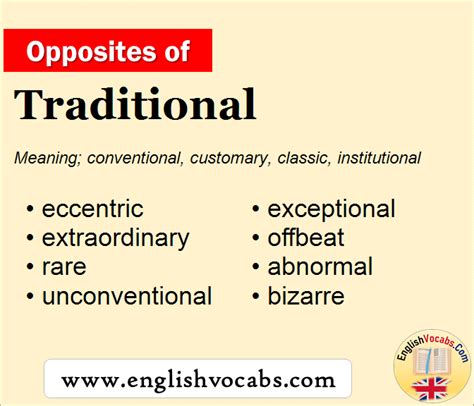 what is the opposite of traditional.
